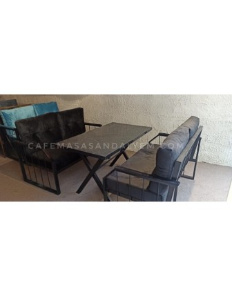 Cafe Metal Profil Sedir CMPS21