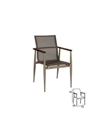 Dış ve iç Mekan Uyumlu Alüminyum Fileli Sandalye DMS04