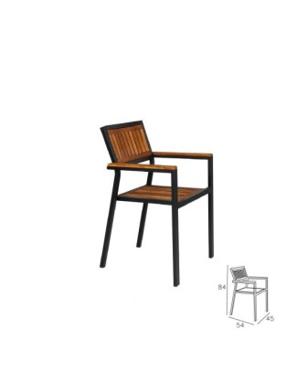 Dış ve İç Mekan Uyumlu İreco Ahşap Sandalye Nova DMMS45