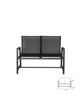 Dış ve İç Mekan Uyumlu İkili Koltuk Breve DMMS49