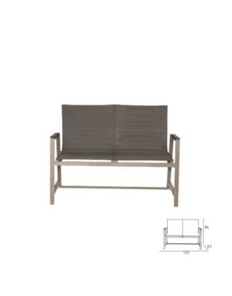 Dış ve İç Mekan Uyumlu İkili Koltuk BREVE PEDLİ DMMS50