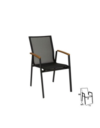 Dış ve iç Mekan Uyumlu Alüminyum Fileli Sandalye DMS02